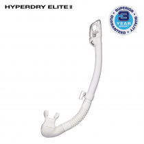 TUSA Hyperdry Elite II White Silicone Dive Snorkel White