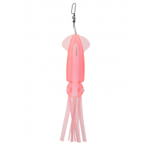 Single Rigged Squid for Dredges and Daisy Chains 9in Pink