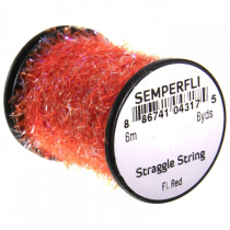 Semperfli Straggle Micro Fly Tying Chenille String Fluoro Red