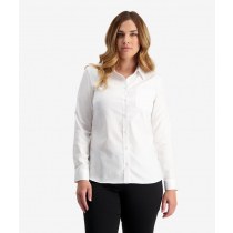 Swanndri Avondale Long Sleeve Cotton Womens Shirt Self Stripe White