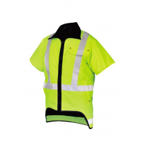 Kaiwaka Mens Tufflex Hi-Vis Short Sleeve Vest Yellow