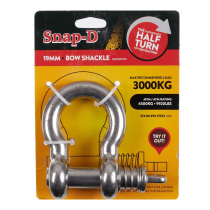 Snap-D 304 Stainless Steel Bow Shackle 19mm 3000kg
