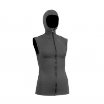 Sharkskin T2 Chillproof Womens Full Zip Vest with Hood Titanium