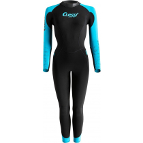 Cressi Karua Womens Swimming Wetsuit 3/2mm Black/Turquoise