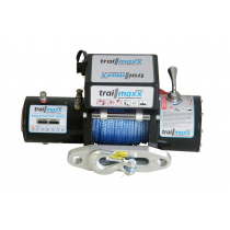 Trailparts 6000lb Winch 12V with Synthetic Rope and Alloy Hawse