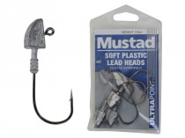 Mustad Soft Plastic Lead Jig Heads 2/0 1/2oz Qty 5