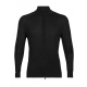 Icebreaker ZoneKnit Mens Long Sleeve Zip Shirt Black