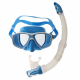 Cressi Marea and Gamma Adult Mask and Snorkel Set Blue