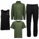Line 7 Mens 4 Piece Fleece Clothing Pack Black/Green Large
