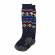 Black Shag Merino Ski Socks Purple Medium