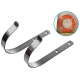 Lifebuoy Holder Stainless Steel J Hook - Pair