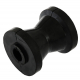 Trailparts Flanged Rubber Trailer Keel Roller Black 75mm