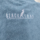 Black Shag Cotton Poncho / Towel Slate Blue