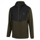 Ridgeline Ascent Half Shell Fleece Mens Hoodie Forest/Black