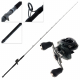 Shimano Curado MGL 150 HG Blackout Baitcasting Combo 7ft 7-28g 2pc