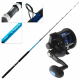 Okuma Solterra SLX 10L Blue Sensor Tip Level Wind Boat Combo 6ft 15kg 1pc