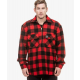 Swanndri Ranger Mens Wool Zip Front Bush Shirt Red/Black Check