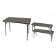 Coleman Folding Table and Bench 3-Piece Set - Cracks in Top