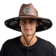 The Mad Hueys Born To Fish Straw Hat Brown