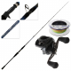 Daiwa Tatula TWS 300 Left Handed Slow Jig/Soft Bait Combo with Braid 6ft PE1-3 2pc