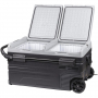 Rovin Dual Zone Portable Fridge/Freezer with Wheels 75L 12/24V DC 230V AC Solar Ready