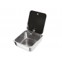 CAN Rectangular Sink with Tap and Glass Lid