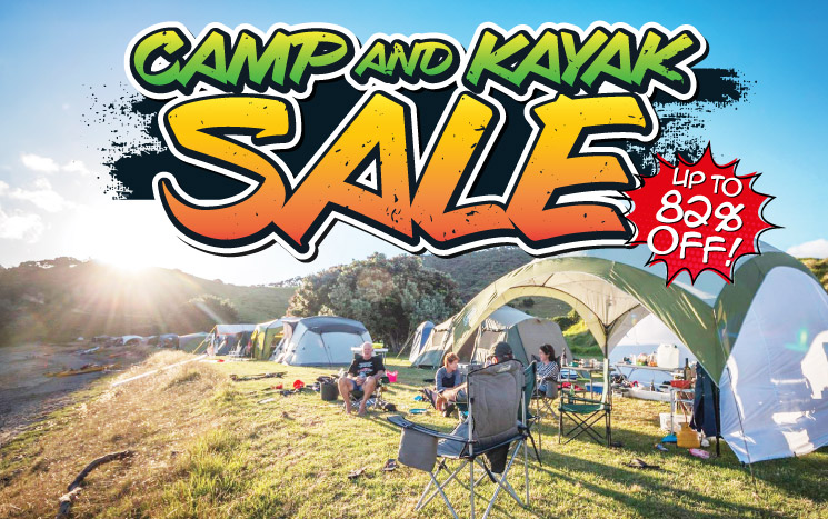 Camp and Kayak Sale Banner