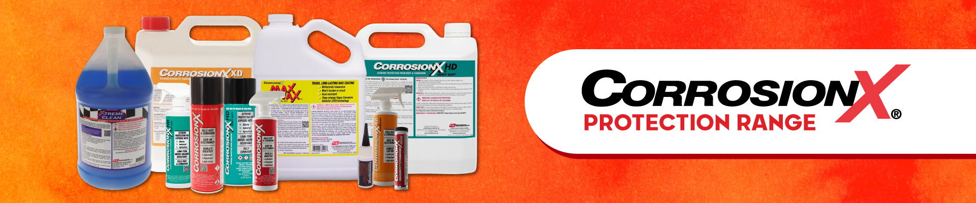 CorrosionX Protection Range Banner