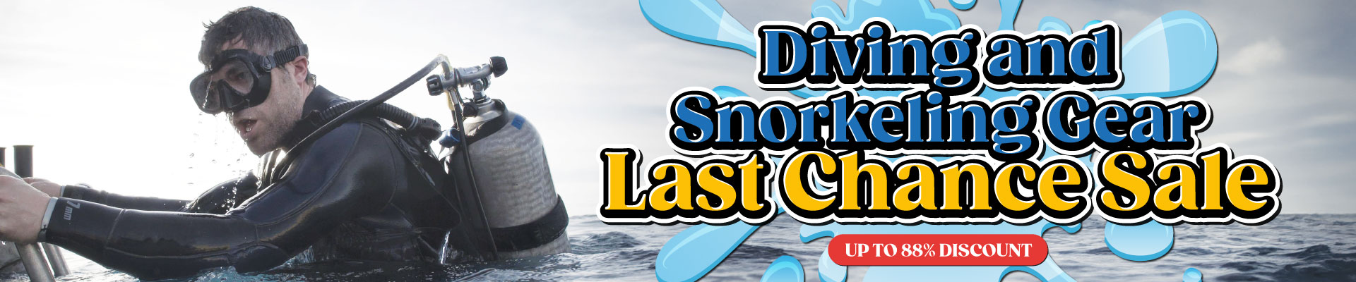 Diving and Snorkeling Gear Last Chance Sale Banner