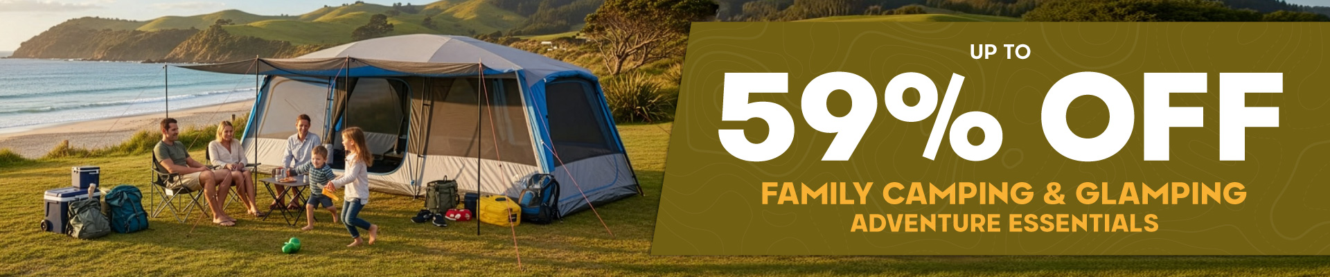 Family Camping & Glamping Adventure Essentials Banner