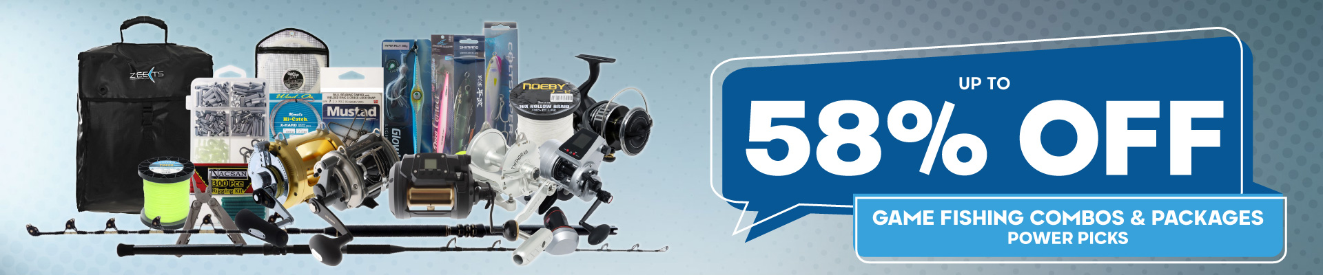 Game Fishing Combos and Packages Power Picks Banner