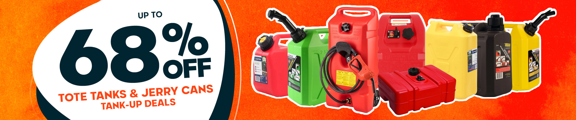 Tote Tanks and Jerry Cans Tank-Up Deals Banner