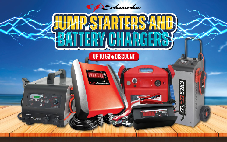 Schumacher JumpStarters & BattChargers Banner