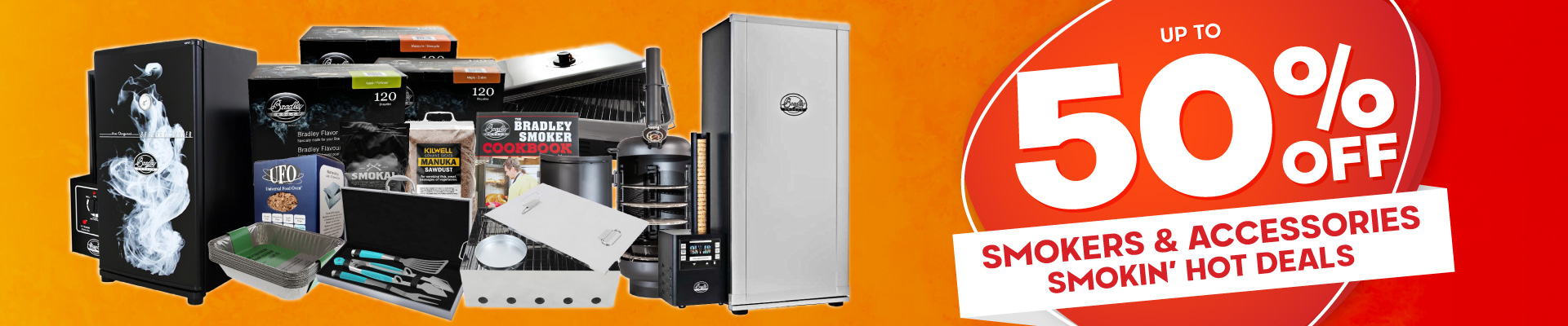 Smokers & Accessories Smokin’ Hot Deals Banner