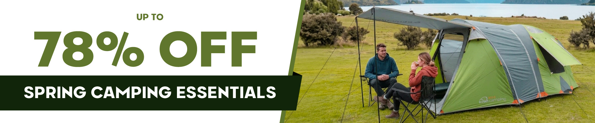 Spring Camping Essentials Banner