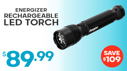 Energizer Rechargeable High-Powered Tactical Aluminium LED Torch 1200 Lumens IPX4