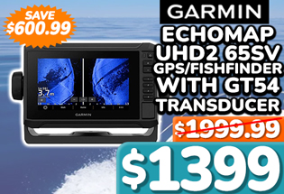 Garmin ECHOMAP UHD2 65sv 6'' GPS/Fishfinder with GT54 Transducer NZ/AU