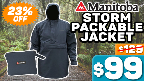 Manitoba Storm Compact 3 Waterproof Packable Jacket Navy