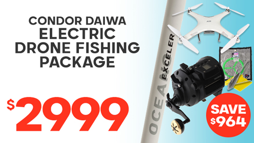 Condor A22S Daiwa Tanacom Electric Reel Drone Fishing Package 8ft 10-15kg 2pc