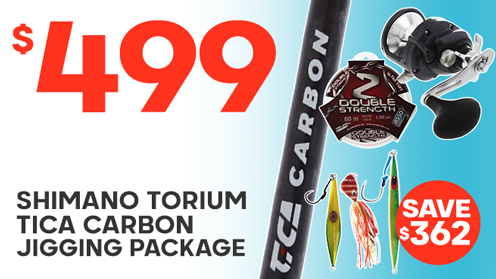 Shimano Torium 16A HG TiCA Carbon Kingfish Jigging Package 5ft 5in PE4-8 1pc