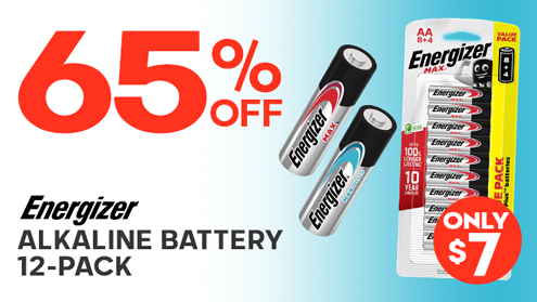 Energizer Max with Max Plus AA Alkaline Battery 12-Pack