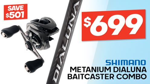 Shimano Metanium MGL150 HGB Dialuna B76M Medium Baitcaster Combo 7ft 6in 8-40g PE1-2.5 2pc