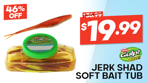 Berkley Gulp Alive Jerk Shad Soft Bait Tub 15cm New Penny