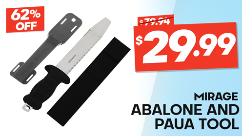 Mirage Abalone and Paua Tool with Sheath 19.5cm