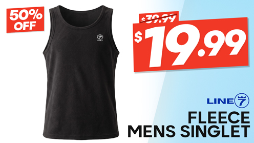 Line 7 Fleece Mens Singlet 220gsm