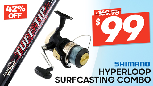 Shimano Hyperloop 6000 Tuff Tip Surfcasting Combo incl Line 12ft 10kg 2pc