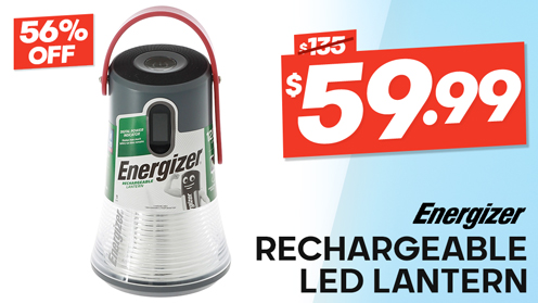 Energizer Rechargeable LED Camping Lantern with Digital Power Indicator 1200LM