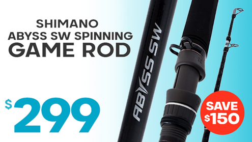 Shimano Abyss SW Spinning Game Rod with Harness Lugs 6ft 4in 100lb 1pc