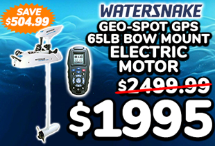 Watersnake Geo-Spot GPS 65lb Bow Mount Electric Motor 54in 12v