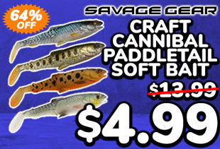 Savage Gear Craft Cannibal Paddletail Soft Bait 8.5cm 7g Qty 4